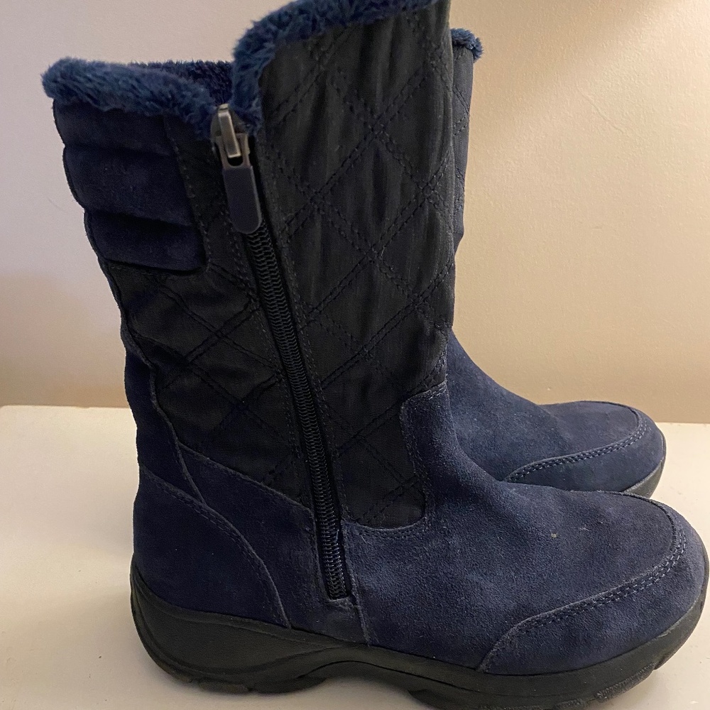 Lands' End Navy Blue Boots Gem